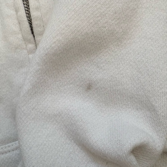 BRANDY MELVILLE Cropped Zip Up Hoodie White One Size Full Zip - Picture 7 of 9